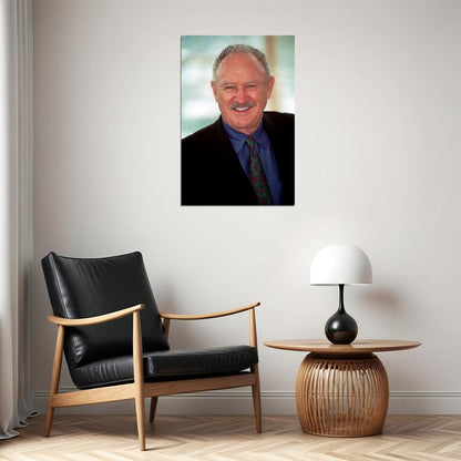 Gene Hackman Modern Portrait Poster Legendary Actor Recent Photo Classic Hollywood Film Icon Wall Art Print Old Hollywood Aesthetic Wall Decor - xonomax