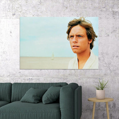 Mark Hamill Luke Desert Scene Poster Iconic Retro 1970s Adventure Film Legendary Character Wall Art Print Old Hollywood Aesthetic Wall Decor