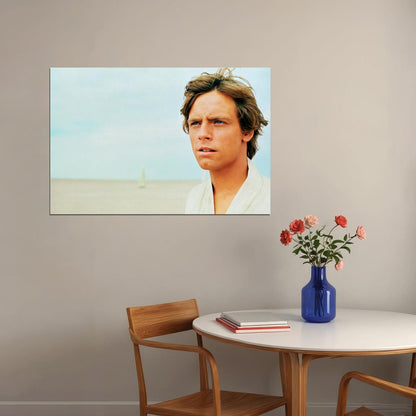 Mark Hamill Luke Desert Scene Poster Iconic Retro 1970s Adventure Film Legendary Character Wall Art Print Old Hollywood Aesthetic Wall Decor