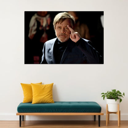 Mark Hamill Modern Portrait Poster Legendary Actor Classic Hollywood Sci-Fi Icon Recent Photo Wall Art Print Old Hollywood Aesthetic Wall Decor