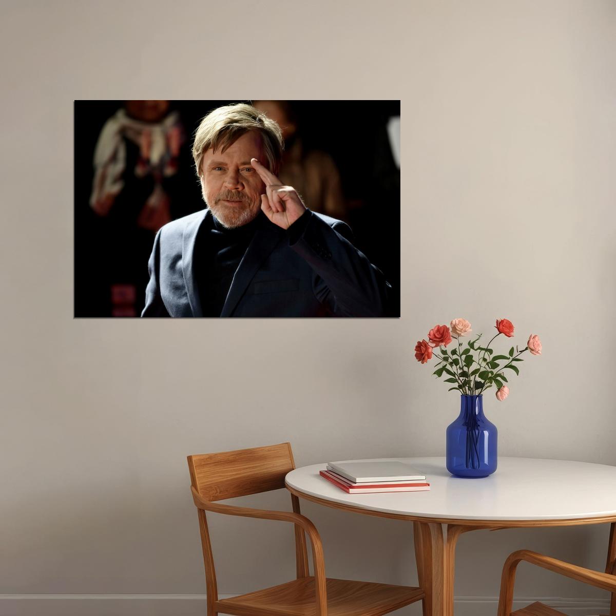 Mark Hamill Modern Portrait Poster Legendary Actor Classic Hollywood Sci-Fi Icon Recent Photo Wall Art Print Old Hollywood Aesthetic Wall Decor