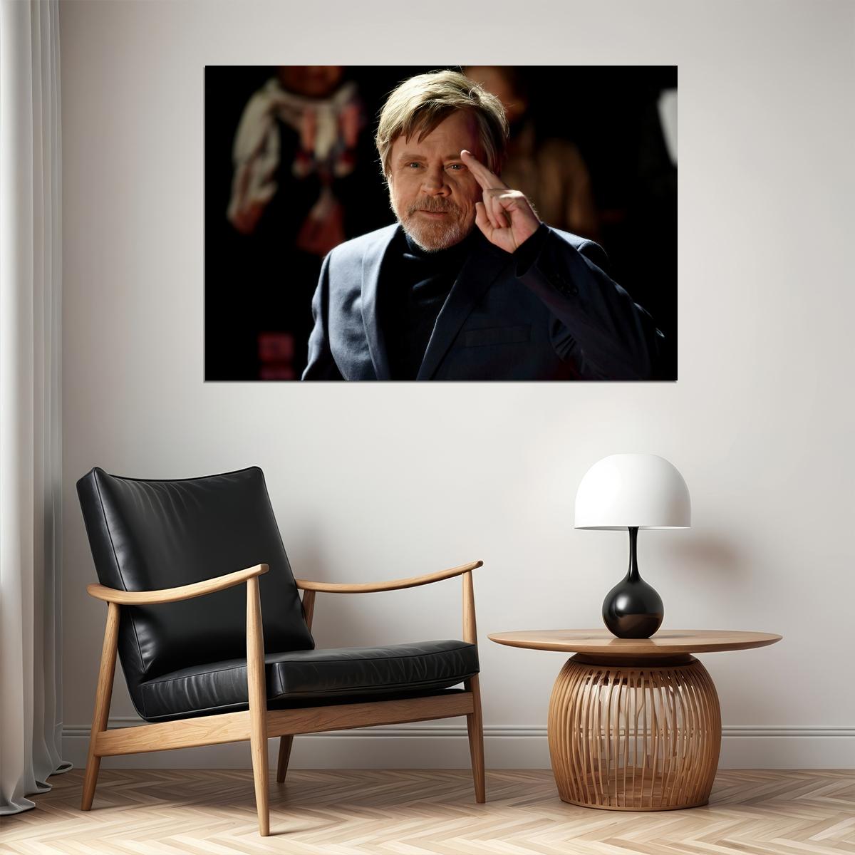 Mark Hamill Modern Portrait Poster Legendary Actor Classic Hollywood Sci-Fi Icon Recent Photo Wall Art Print Old Hollywood Aesthetic Wall Decor