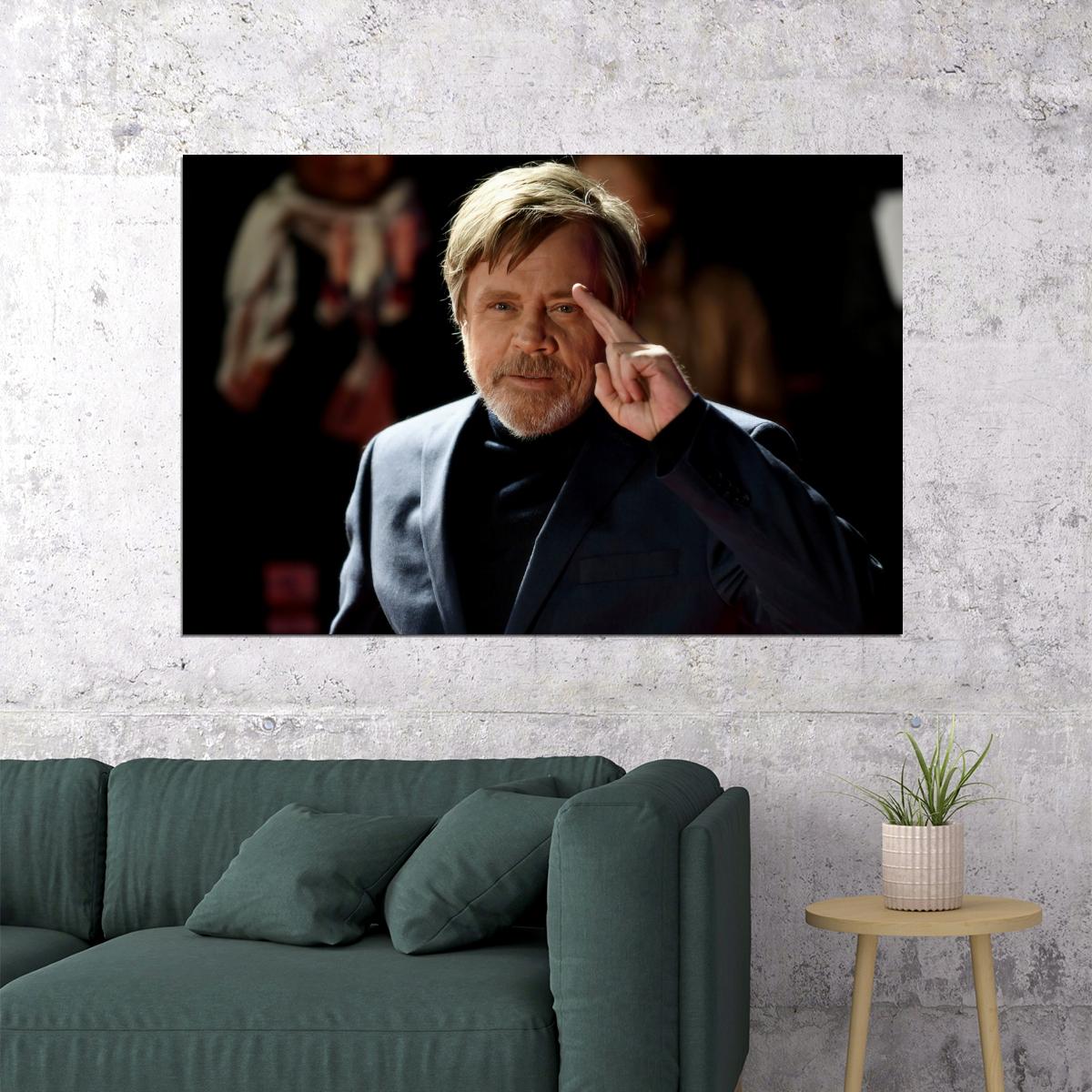 Mark Hamill Modern Portrait Poster Legendary Actor Classic Hollywood Sci-Fi Icon Recent Photo Wall Art Print Old Hollywood Aesthetic Wall Decor