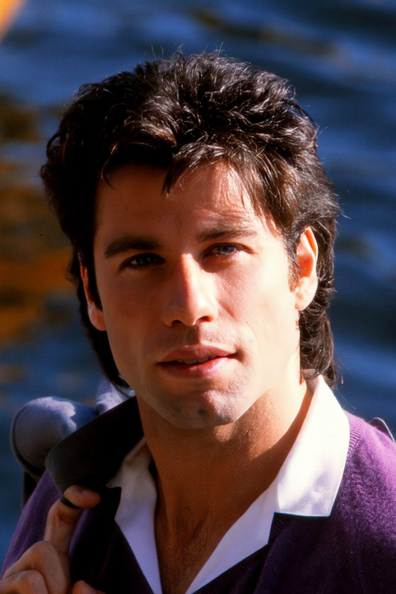 John Travolta 1980s Portrait Poster Classic Hollywood Actor Iconic Look Early Career Wall Art Print Old Hollywood Aesthetic Wall Decor - xonomax
