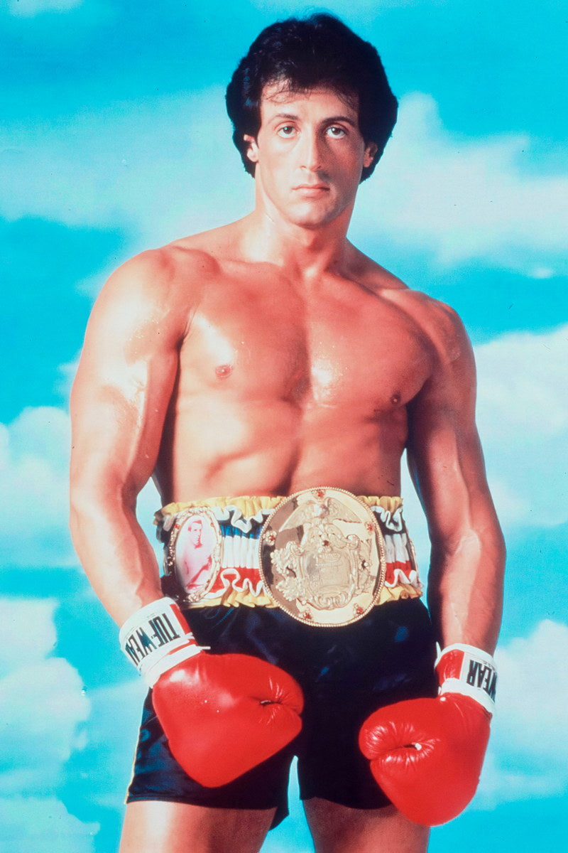 Sylvester Sly Stallone Boxing Champion Poster Classic Boxing Film Iconic Fighter Hollywood Legend Wall Art Print Old Hollywood Aesthetic Wall Decor