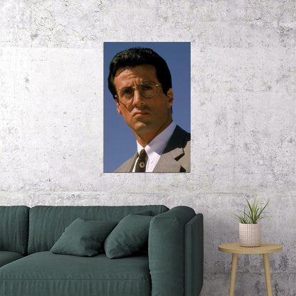 Sly Sylvester Stallone Detective Portrait Poster Classic Crime Film Look Hollywood Actor Iconic Wall Art Print Old Hollywood Aesthetic Wall Decor