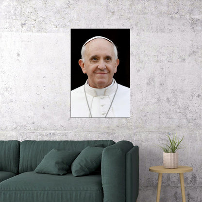 Pope Francis Portrait Poster Iconic Modern Religious Leader Classic Vatican Photo Wall Art Print Old Hollywood Aesthetic Wall Decor - xonomax