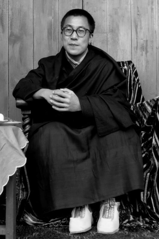 Tenzin Gyatso 14th Dalai Lama Young Vintage Portrait Poster Spiritual Leader Black And White Wall Art Print Old Hollywood Aesthetic Wall Decor