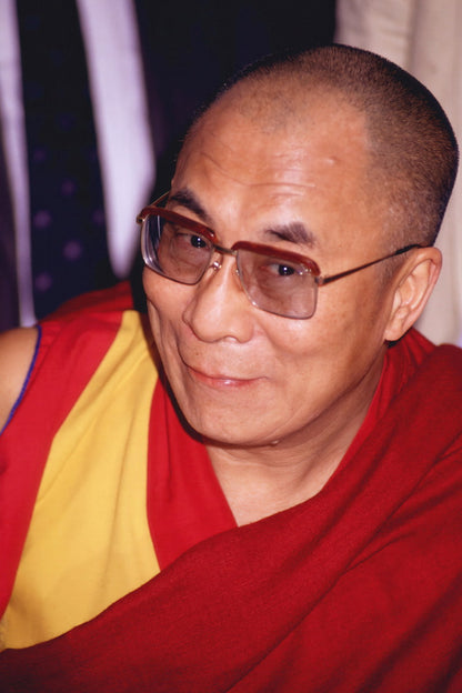 Tenzin Gyatso 14th Dalai Lama Smiling Portrait Poster Iconic Spiritual Leader Classic Religious Figure Wall Art Print Old Hollywood Aesthetic Wall Decor - xonomax