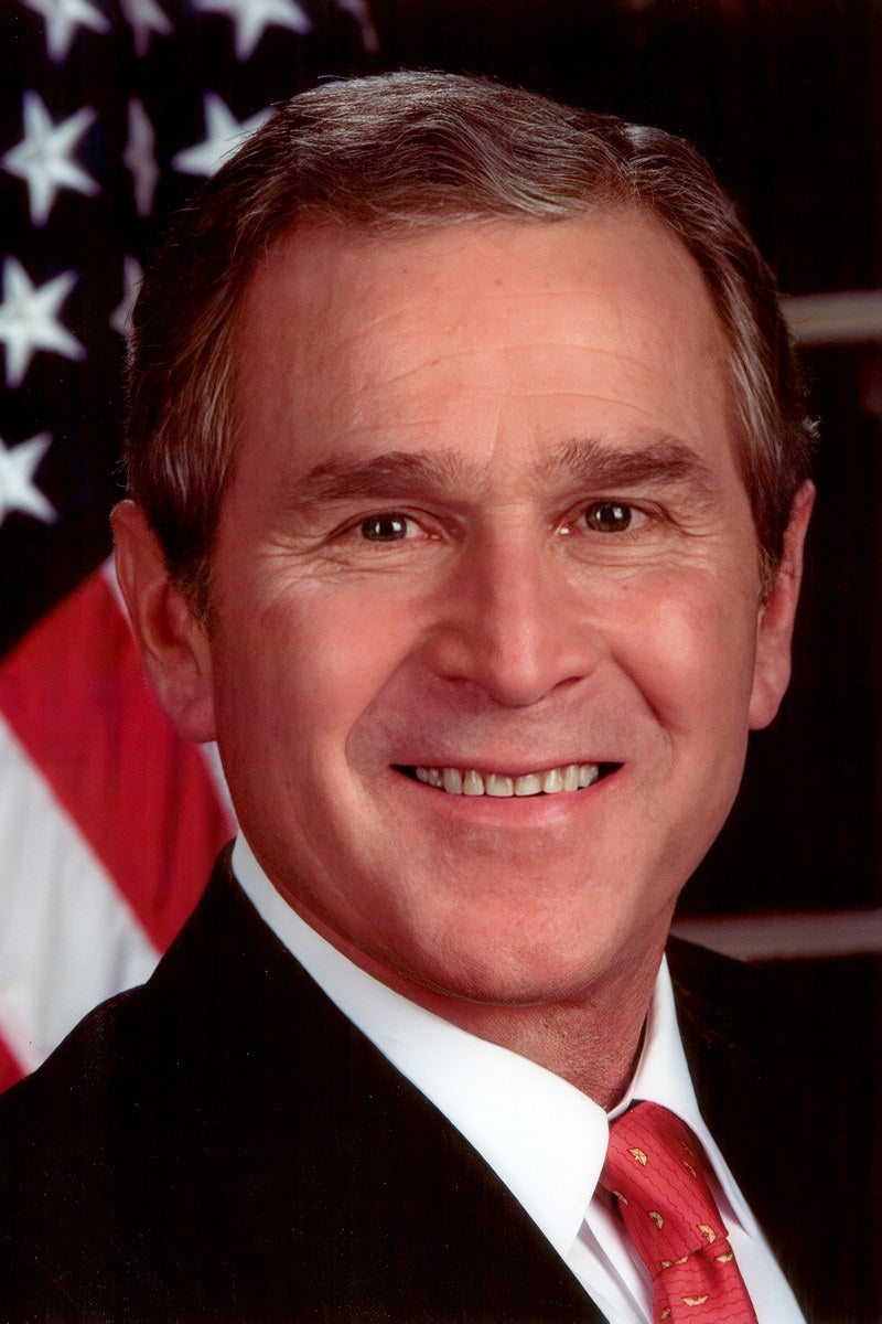 George W. Bush Presidential Portrait Poster 43rd President of the United States Leadership Photo Wall Art Print Old Hollywood Aesthetic Wall Decor