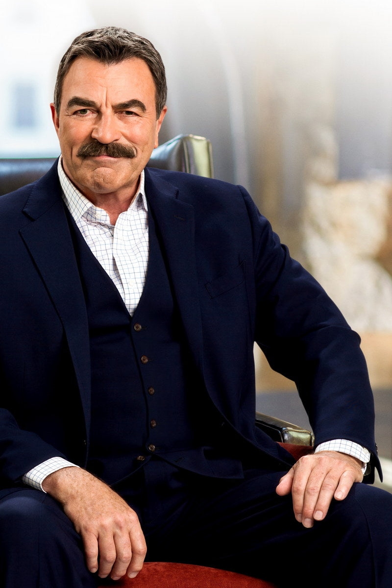 Tom Selleck Modern Portrait Poster Blue Bloods Actor Classic Hollywood Star Wall Art Print Old Hollywood Aesthetic Wall Decor