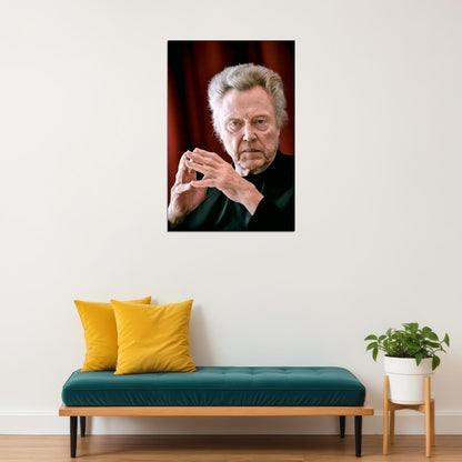 Christopher Walken Modern Portrait Poster Legendary Hollywood Actor Recent Photo Pop Culture Icon Print Old Hollywood Aesthetic Wall Decor