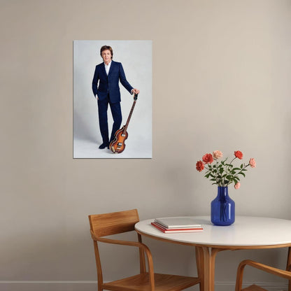Paul McCartney Modern Portrait Poster Legendary Musician Recent Photo Music Icon Wall Art Print Old Hollywood Aesthetic Wall Decor