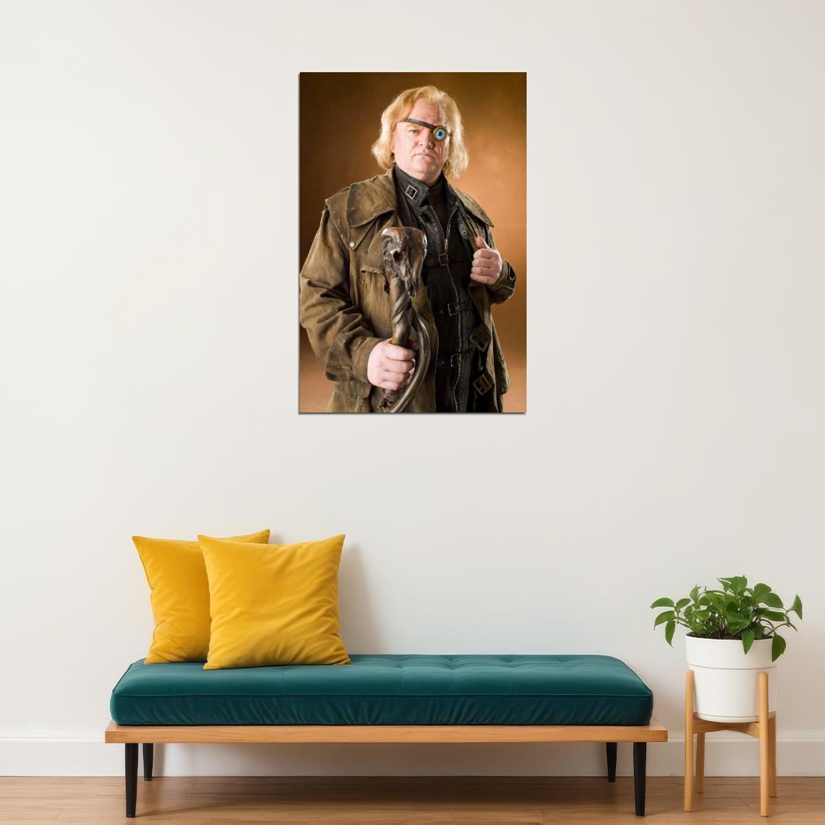 Brendan Gleeson Alastor Mad-Eye Moody Movie Poster Legendary Actor Wall Art Fantasy Film Print Old Hollywood Aesthetic Wall Decor - xonomax