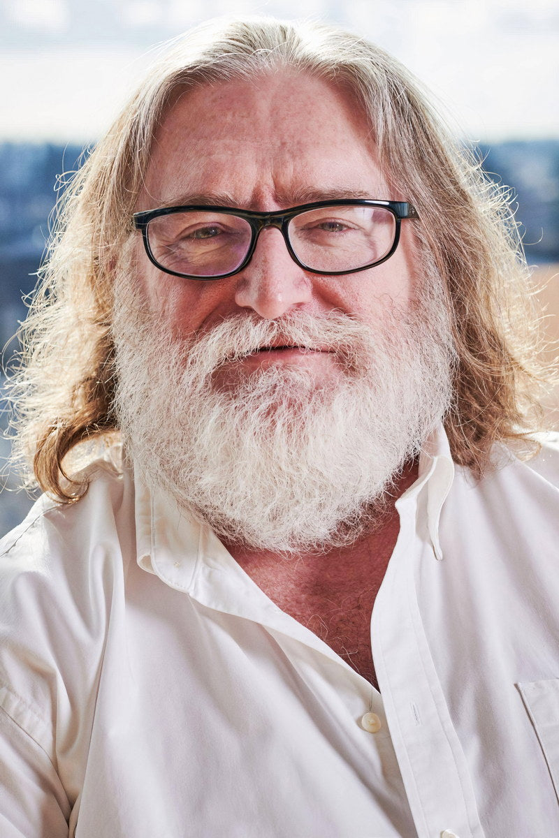 Gabe Newell Modern Portrait Poster Tech Visionary Recent Photo Gaming Industry Icon Wall Art Print Old Hollywood Aesthetic Wall Decor