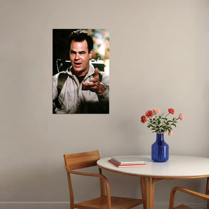 Dan Aykroyd Ghostbusters 1984 Movie Poster Iconic Comedy Actor Photo Retro Sci-Fi Film Art Print Old Hollywood Aesthetic Wall Decor