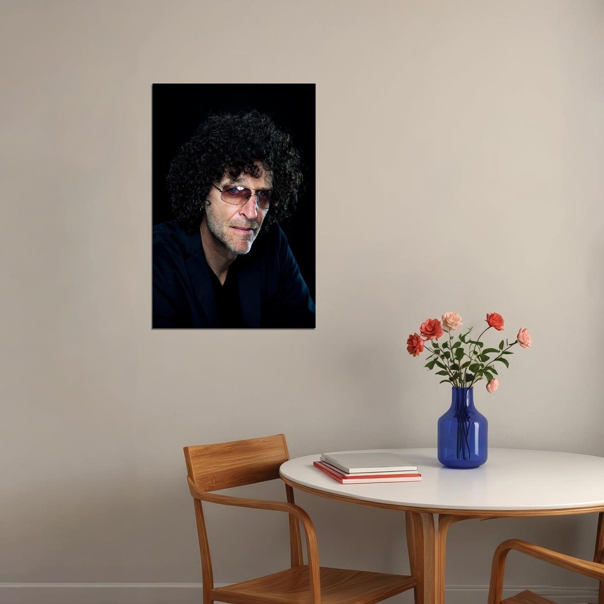 Howard Stern Modern Portrait Poster Legendary Radio Host Pop Culture Icon Old Hollywood Aesthetic Wall Decor