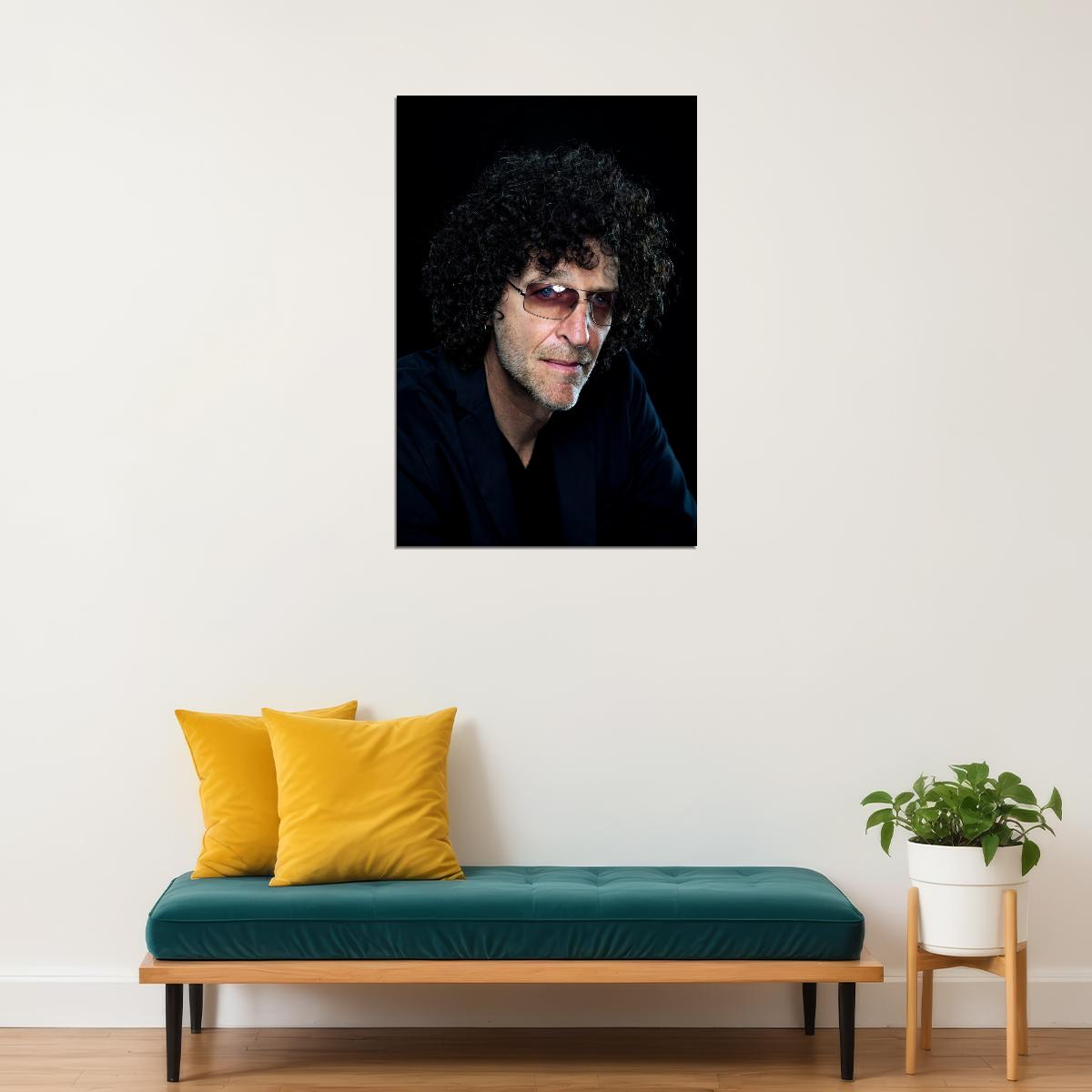 Howard Stern Modern Portrait Poster Legendary Radio Host Pop Culture Icon Old Hollywood Aesthetic Wall Decor