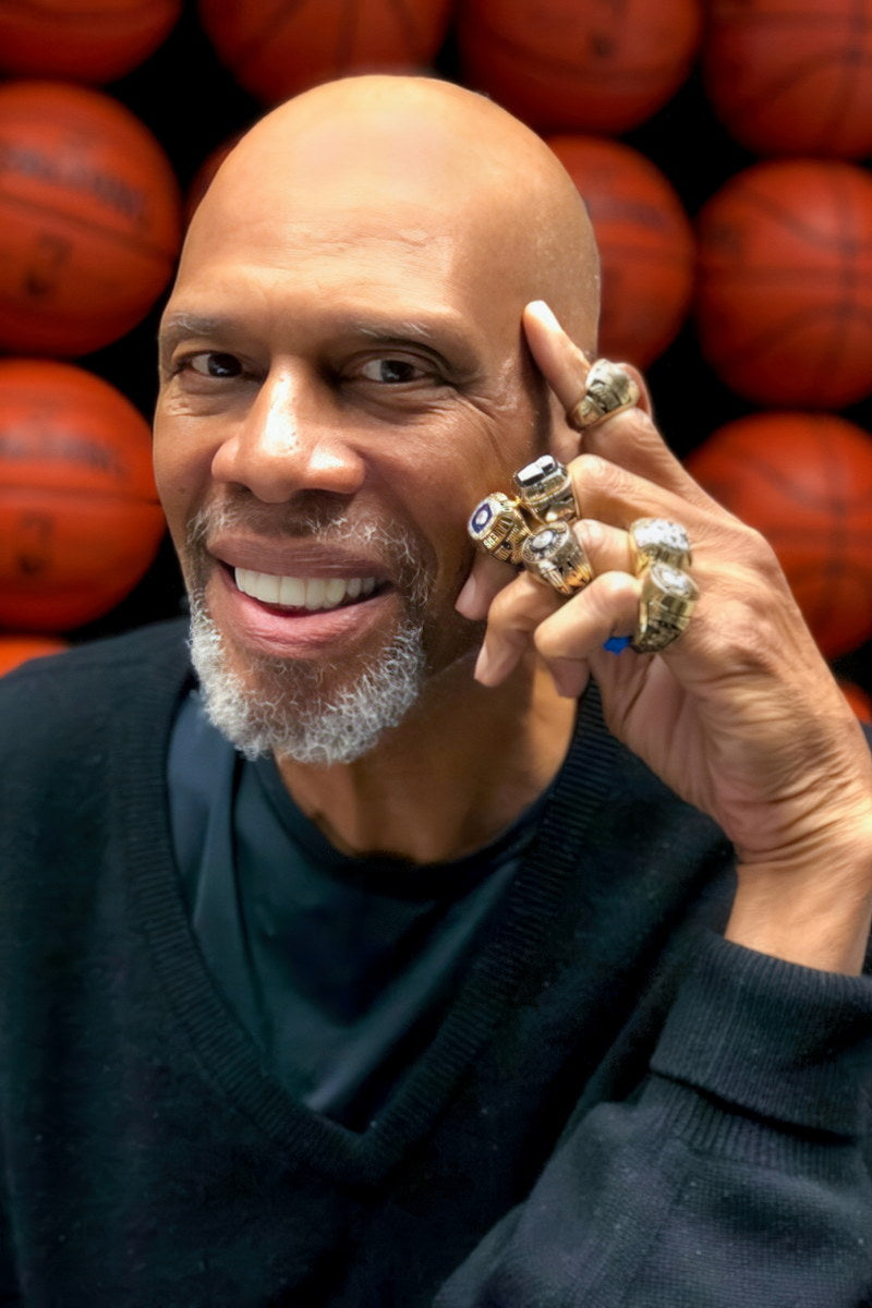 Kareem Abdul-Jabbar Modern Portrait Legendary Athlete Basketball Hall of Fame Icon Old Hollywood Aesthetic Wall Decor