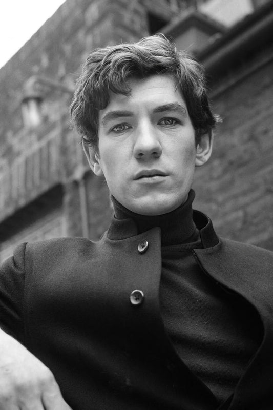 Ian McKellen Classic Portrait Poster 1960s Black And White Photo Print Legendary Actor Vintage Wall Art Old Hollywood Aesthetic Wall Decor