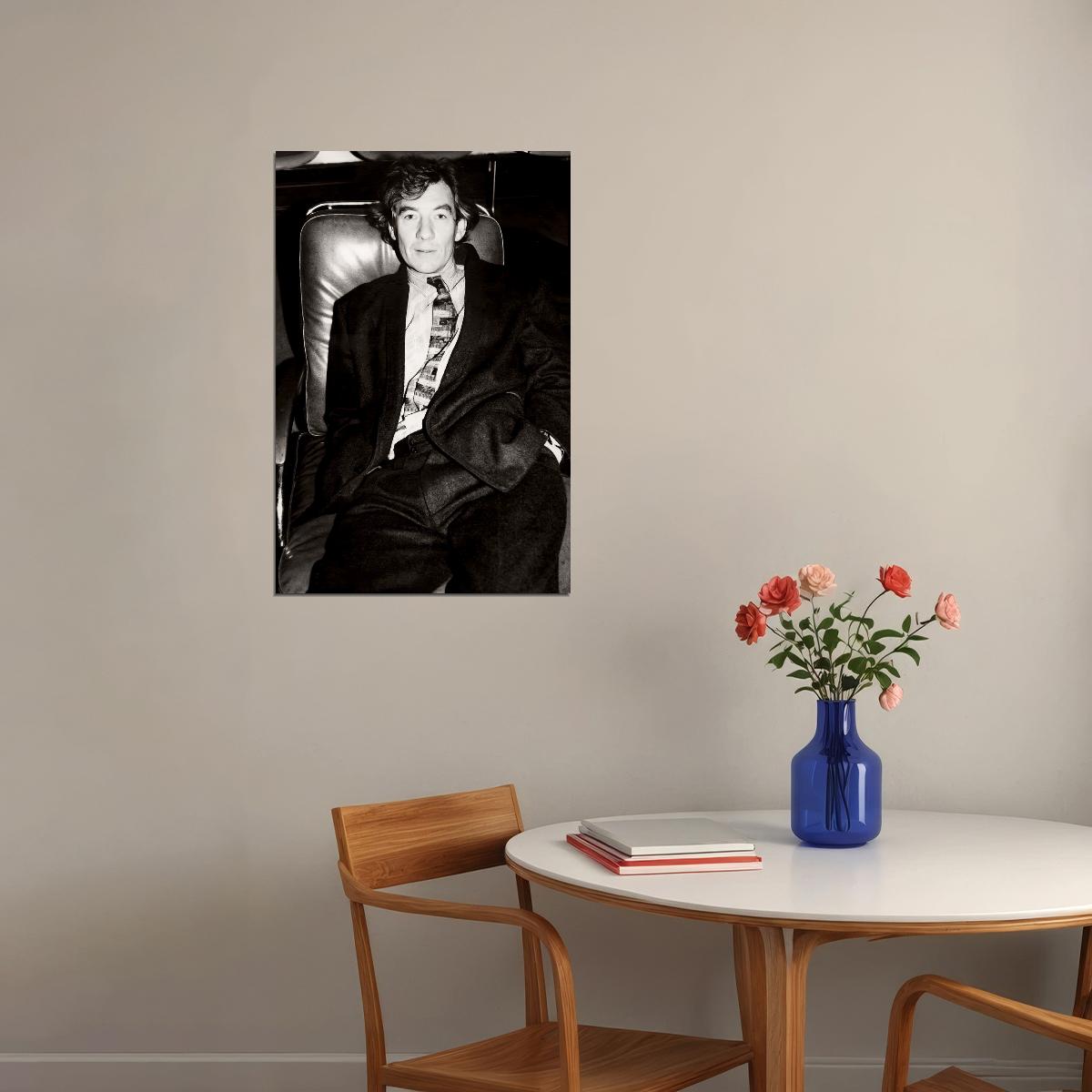 Ian McKellen 1970s Photo Poster Legendary British Actor Black And White Vintage Wall Art Print Old Hollywood Aesthetic Wall Decor - xonomax