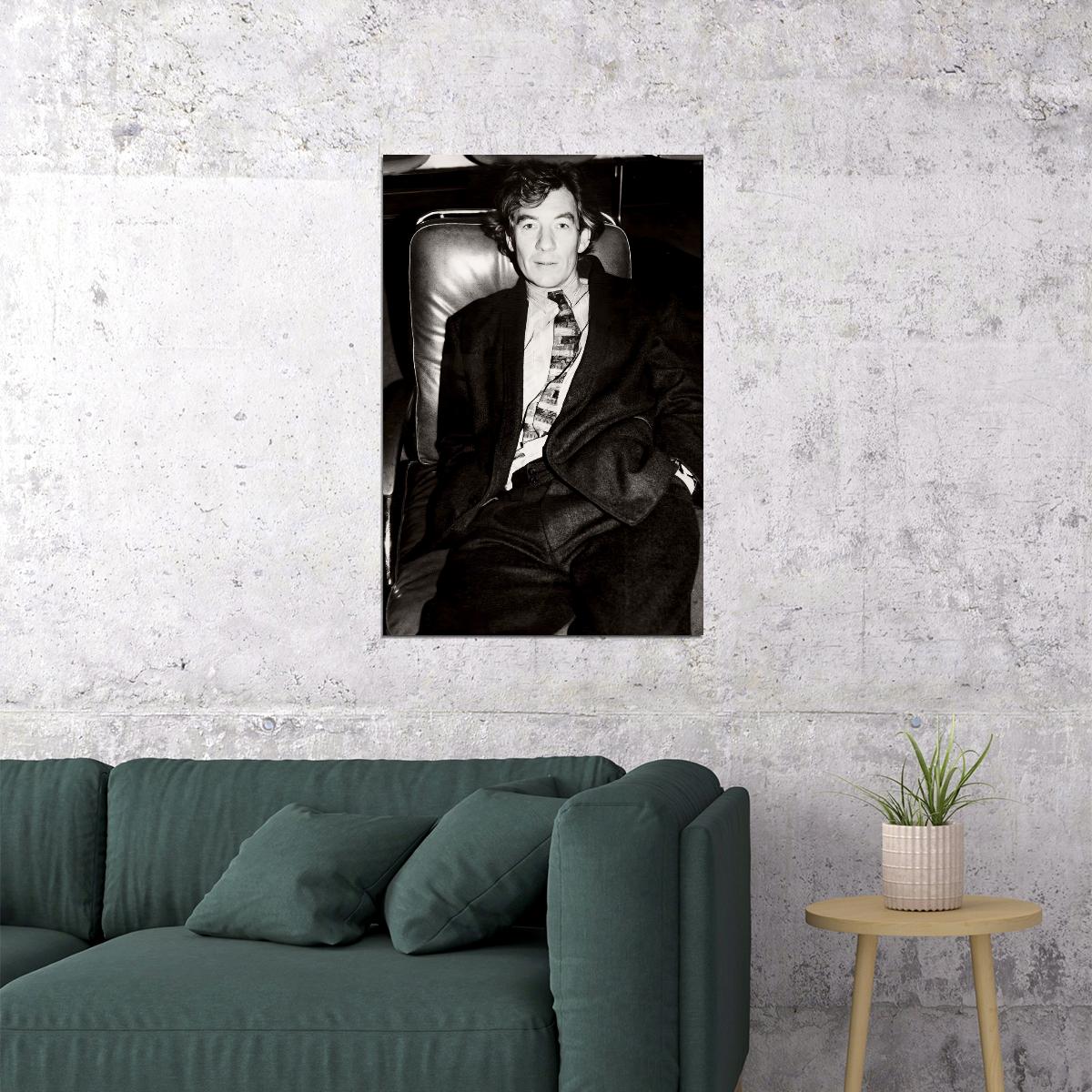 Ian McKellen 1970s Photo Poster Legendary British Actor Black And White Vintage Wall Art Print Old Hollywood Aesthetic Wall Decor - xonomax