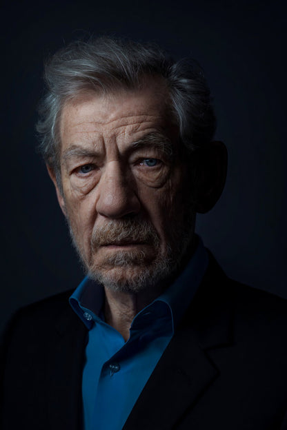 Ian McKellen Modern Photo Print Legendary Actor Poster Portrait Timeless Wall Art Old Hollywood Aesthetic Wall Decor