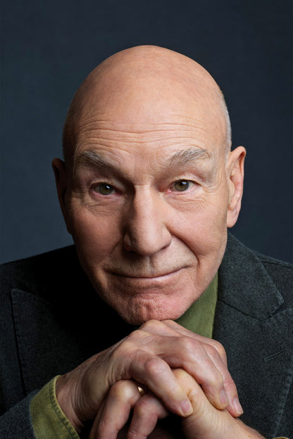 Patrick Stewart Modern Photo Print Iconic Charles Xavier Print Classic Hollywood Actor Wall Art Old Hollywood Aesthetic Wall Decor