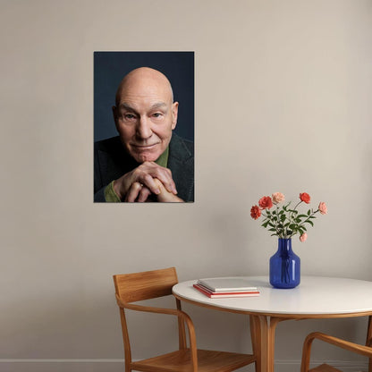 Patrick Stewart Modern Photo Print Iconic Charles Xavier Print Classic Hollywood Actor Wall Art Old Hollywood Aesthetic Wall Decor