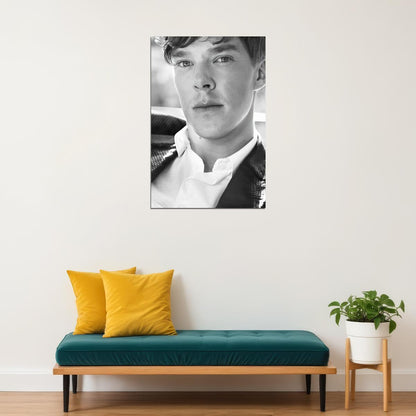 Benedict Cumberbatch Classic Portrait 2000s Photo Poster Black And White Legendary Actor Wall Art Old Hollywood Aesthetic Wall Decor