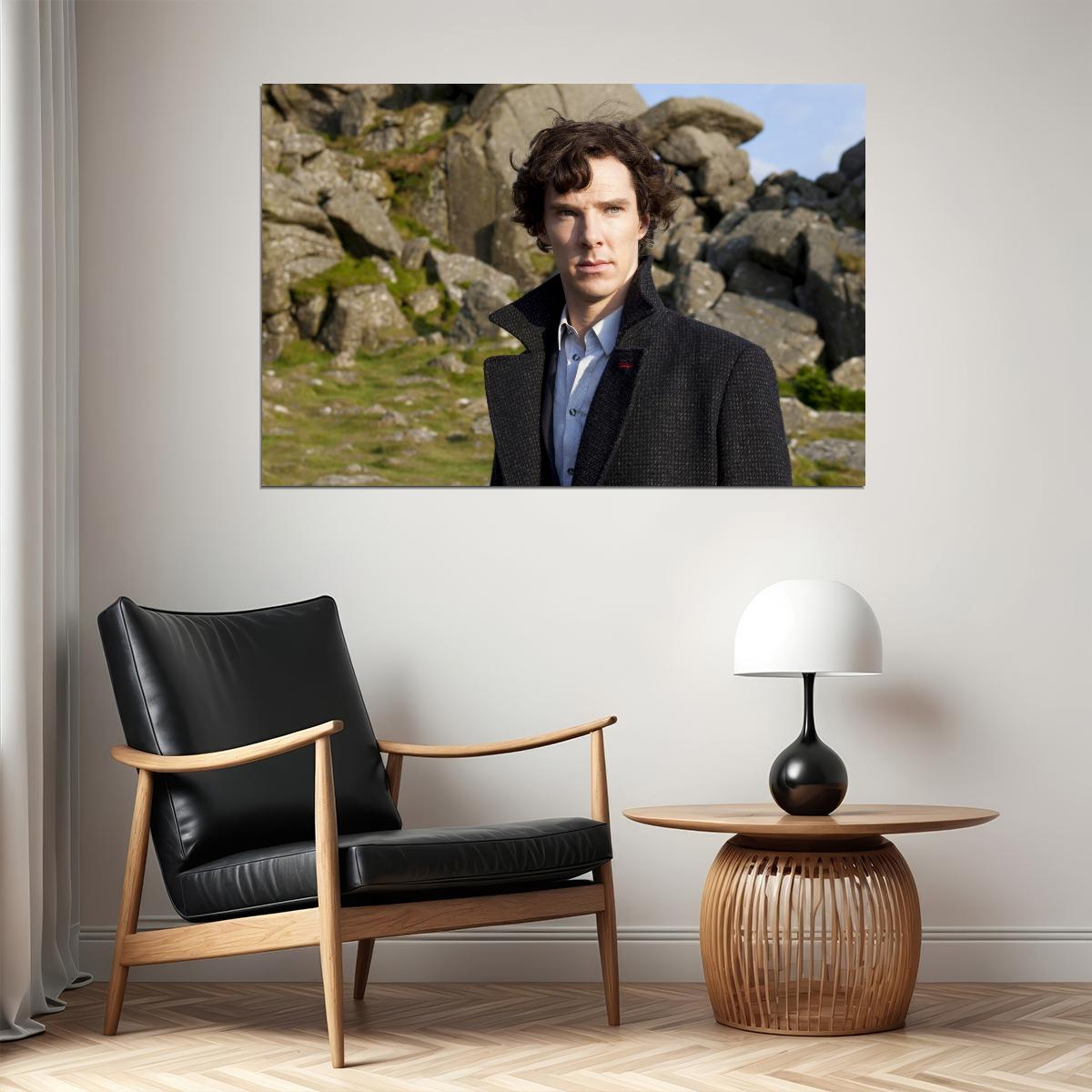 Benedict Cumberbatch Sherlock TV Series Photo Poster Iconic Detective Wall Art Print Old Hollywood Aesthetic Wall Decor