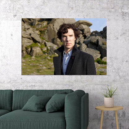 Benedict Cumberbatch Sherlock TV Series Photo Poster Iconic Detective Wall Art Print Old Hollywood Aesthetic Wall Decor