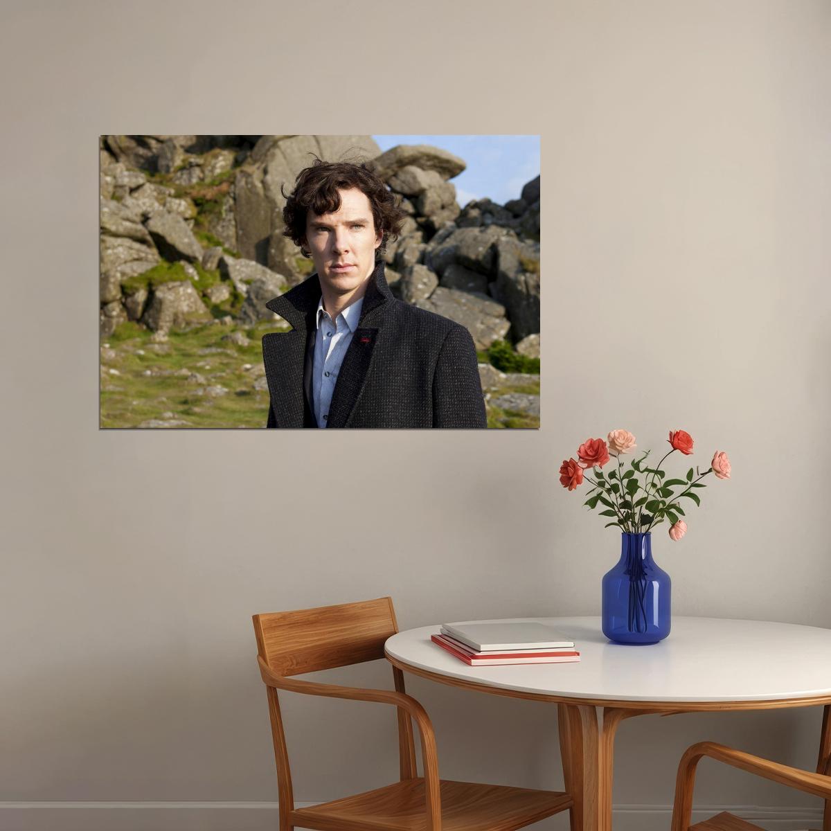 Benedict Cumberbatch Sherlock TV Series Photo Poster Iconic Detective Wall Art Print Old Hollywood Aesthetic Wall Decor