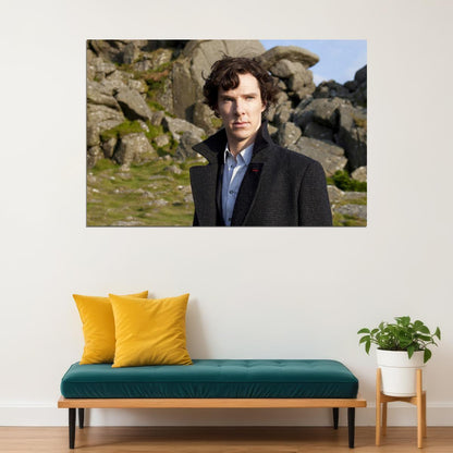 Benedict Cumberbatch Sherlock TV Series Photo Poster Iconic Detective Wall Art Print Old Hollywood Aesthetic Wall Decor