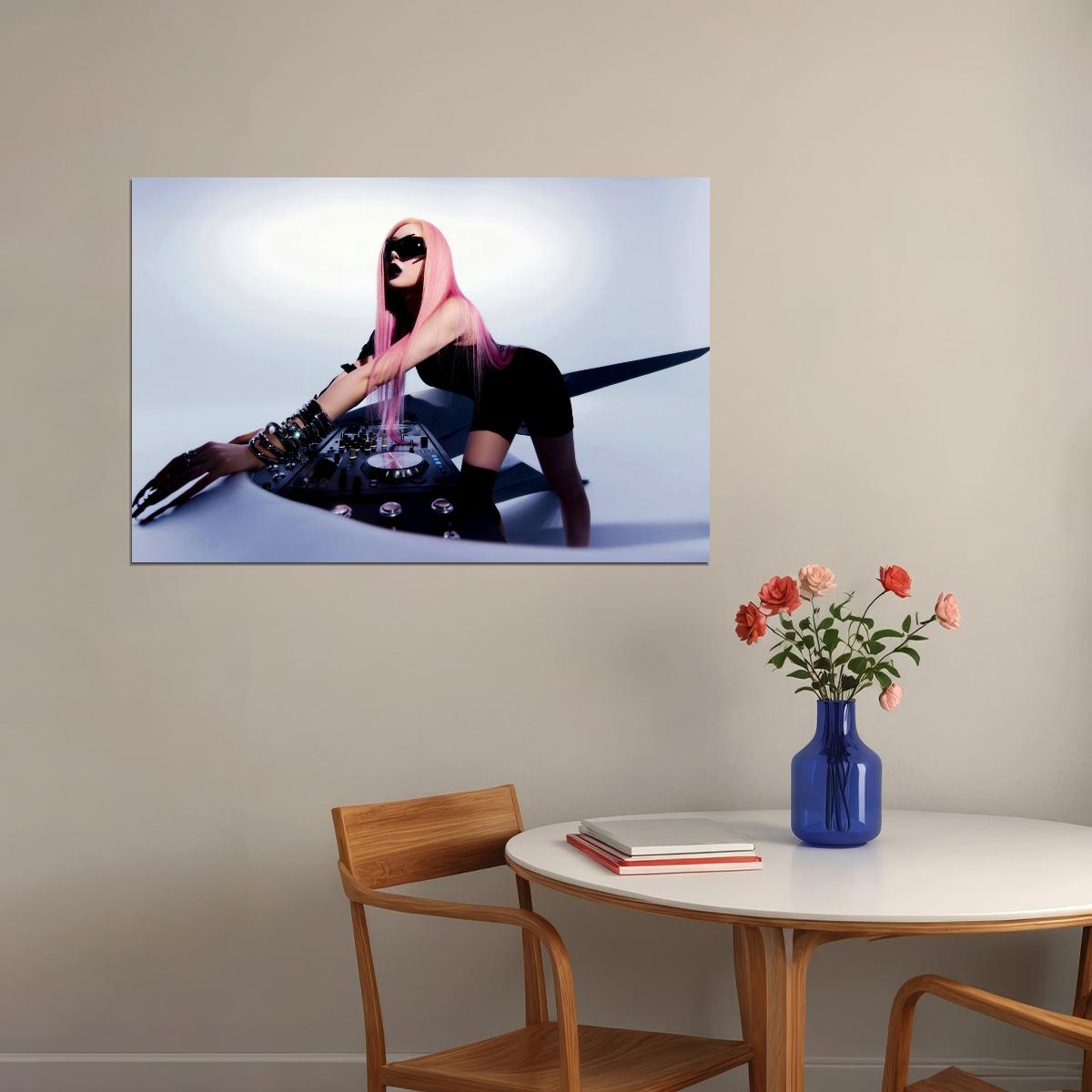 aespa Giselle Whiplash Concept Photo K-pop Music Poster Edgy Glam Aesthetic Sexy Cyberpunk Female Idol Fashion Print Trendy Girl Group Wall Art