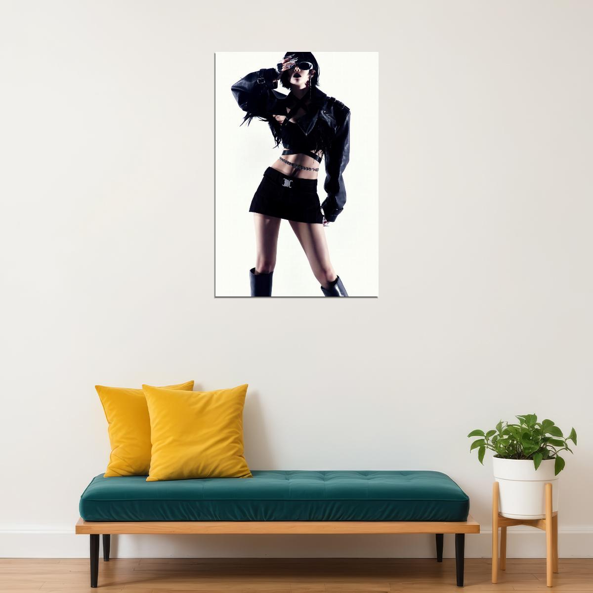 aespa Giselle Whiplash Concept Photo K-pop Music Poster Y2K Futuristic Aesthetic Sexy Cyberpunk Female Idol Fashion Print Trendy Girl Group Wall Art - xonomax