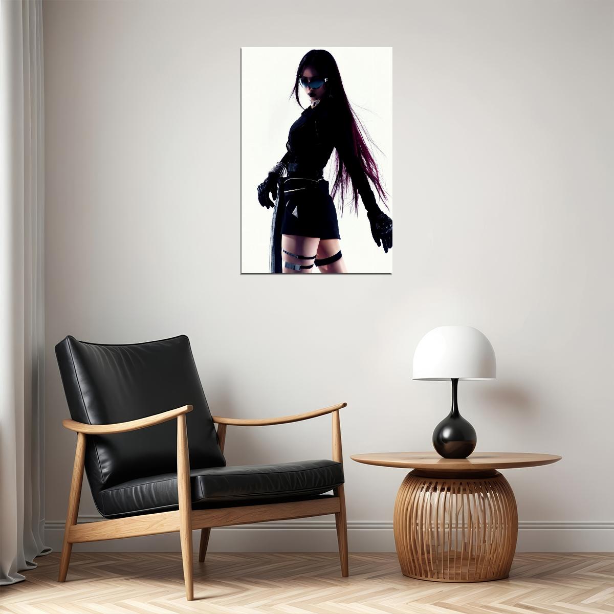 aespa Karina Whiplash Concept Photo K-pop Music Poster Y2K Futuristic Aesthetic Sexy Cyberpunk Female Idol Fashion Print Trendy Girl Group Wall Art - xonomax