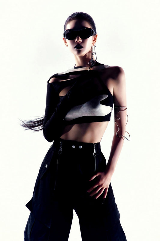 aespa Ningning Whiplash Concept Photo K-pop Music Poster Y2K Neo-Futuristic Aesthetic Sexy Cyberpunk Female Idol Fashion Print Trendy Girl Group Wall Art - xonomax