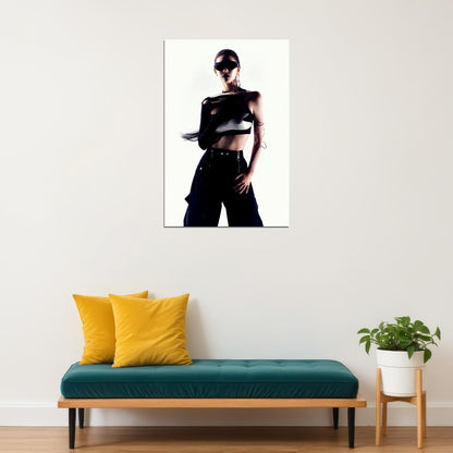aespa Ningning Whiplash Concept Photo K-pop Music Poster Y2K Neo-Futuristic Aesthetic Sexy Cyberpunk Female Idol Fashion Print Trendy Girl Group Wall Art - xonomax