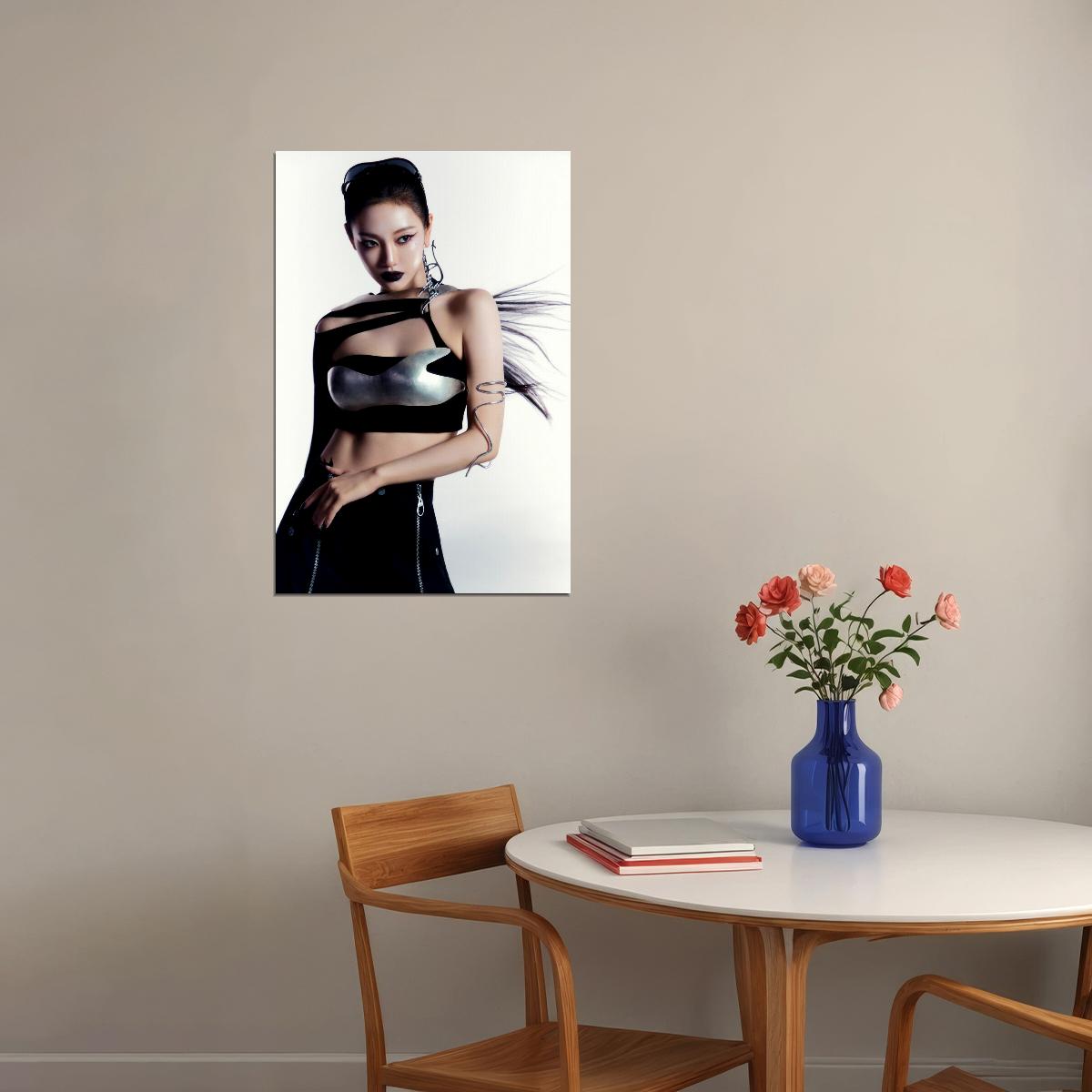 aespa Ningning Whiplash Concept Photo K-pop Music Poster Y2K Futuristic Aesthetic Sexy Cyberpunk Female Idol Fashion Print Trendy Girl Group Wall Art - xonomax