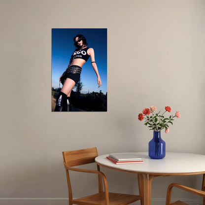 aespa Karina Whiplash Album Concept Photo K-pop Music Poster Y2K Futuristic Aesthetic Trendy Dark Fashion Sexy Female Idol Print Viral Girl Group Wall Art