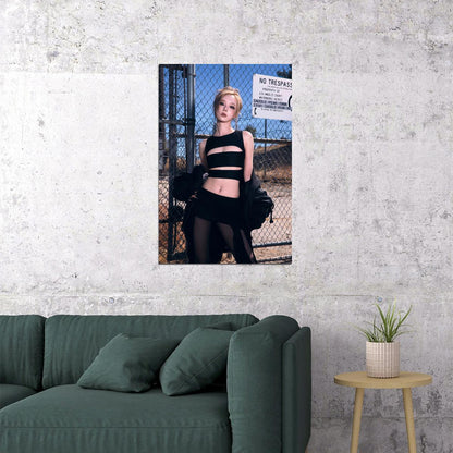 aespa Winter Whiplash Album Concept Photo K-pop Music Poster Y2K Futuristic Aesthetic Sexy Cyberpunk Female Idol Fashion Print Trendy Girl Group Wall Art