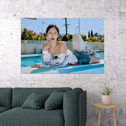 aespa Ningning Spicy Concept Photo Music Poster Wall Art  K-pop Idol Print Y2K Vibe Bold Aesthetic Modern Fashion Trendy Room Decor - xonomax
