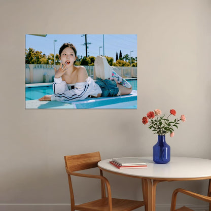 aespa Ningning Spicy Concept Photo Music Poster Wall Art  K-pop Idol Print Y2K Vibe Bold Aesthetic Modern Fashion Trendy Room Decor - xonomax