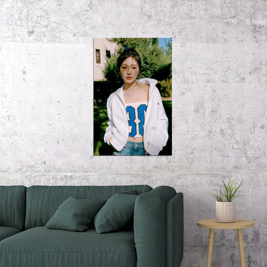 aespa Ningning Spicy Concept Photo Wall Art Music Poster  K-pop Fashion Vibe Bold Aesthetic Trendy Idol Print For Fans - xonomax