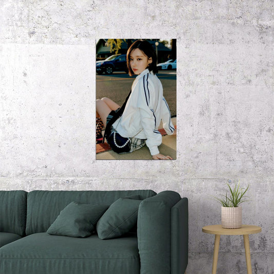 Winter from aespa Spicy Concept Photo Music Poster Print Wall Art K-pop Idol  Bold Fashion Aesthetic Vibrant Wall Decor Trendy Room Print - xonomax