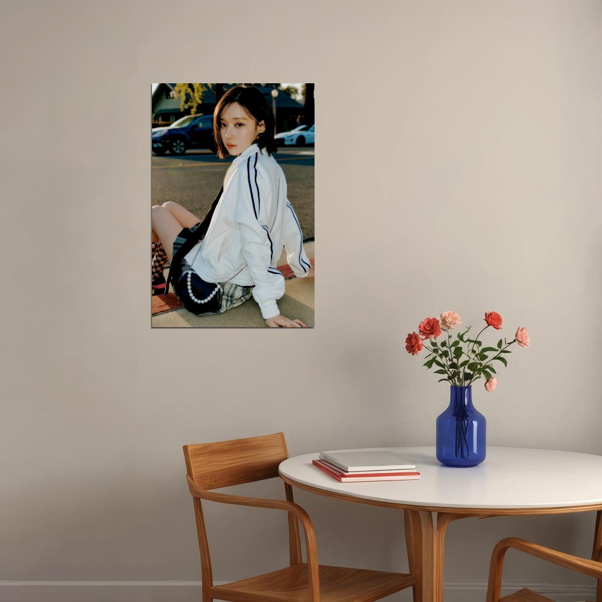 Winter from aespa Spicy Concept Photo Music Poster Print Wall Art K-pop Idol  Bold Fashion Aesthetic Vibrant Wall Decor Trendy Room Print - xonomax