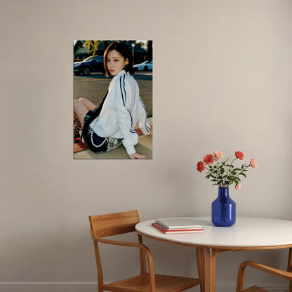 Winter from aespa Spicy Concept Photo Music Poster Print Wall Art K-pop Idol  Bold Fashion Aesthetic Vibrant Wall Decor Trendy Room Print - xonomax