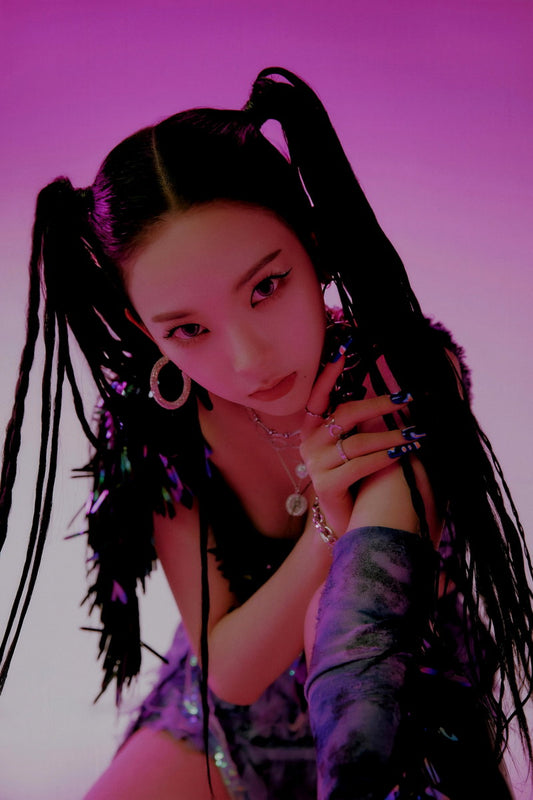 aespa Karina Next Level Album Teaser Photo K-pop Music Poster Neon Lights Aesthetic  Female Idol Fashion Print Iconic Girl Group Wall Art - xonomax