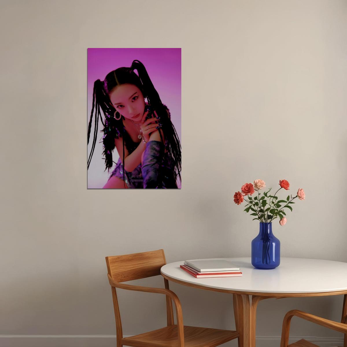 aespa Karina Next Level Album Teaser Photo K-pop Music Poster Neon Lights Aesthetic  Female Idol Fashion Print Iconic Girl Group Wall Art - xonomax